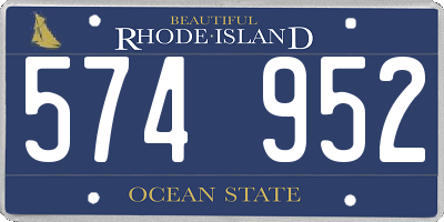 RI license plate 574952