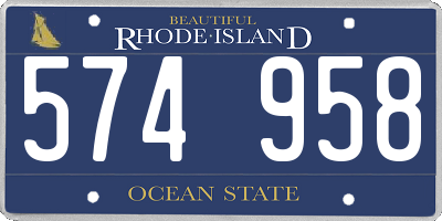 RI license plate 574958