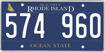RI license plate 574960