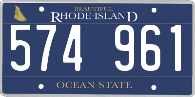 RI license plate 574961