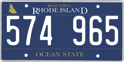 RI license plate 574965
