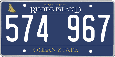 RI license plate 574967