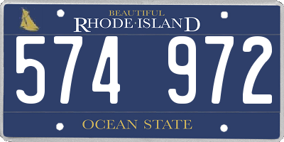 RI license plate 574972