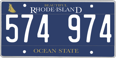 RI license plate 574974