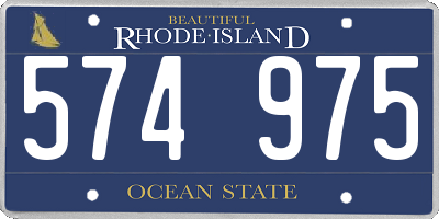 RI license plate 574975