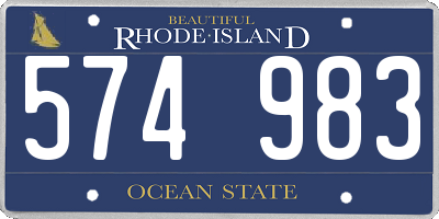 RI license plate 574983
