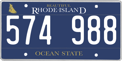 RI license plate 574988