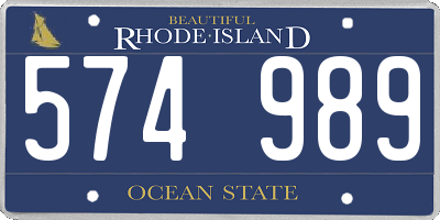 RI license plate 574989