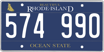 RI license plate 574990