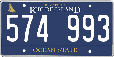 RI license plate 574993