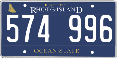 RI license plate 574996