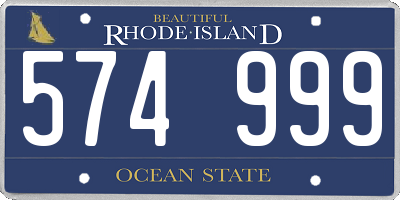 RI license plate 574999