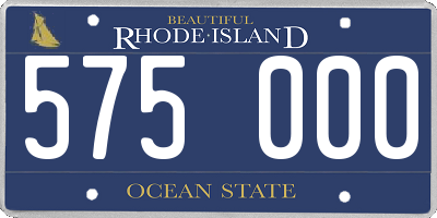 RI license plate 575000
