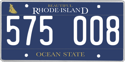 RI license plate 575008