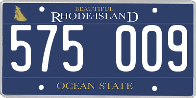 RI license plate 575009