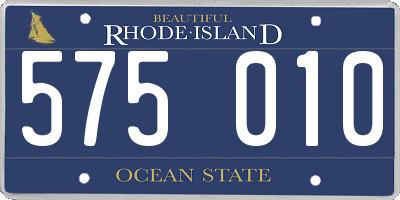 RI license plate 575010