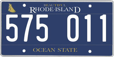 RI license plate 575011