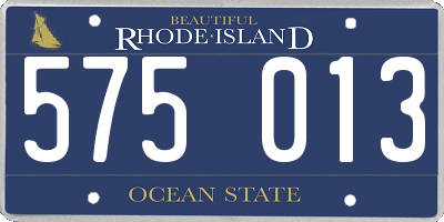 RI license plate 575013