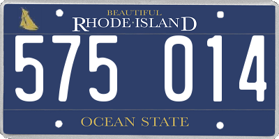 RI license plate 575014