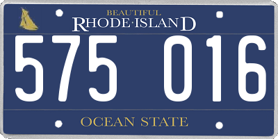 RI license plate 575016