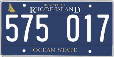 RI license plate 575017