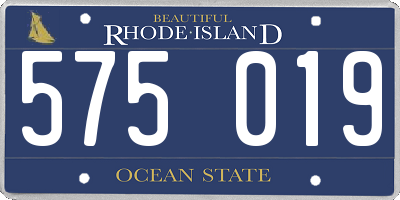 RI license plate 575019