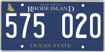 RI license plate 575020