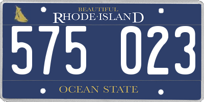 RI license plate 575023