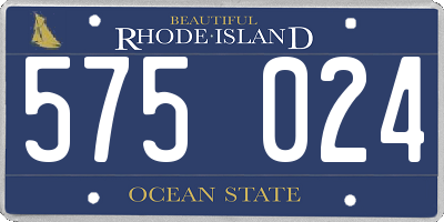 RI license plate 575024