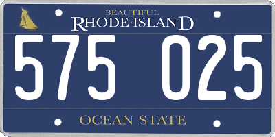 RI license plate 575025