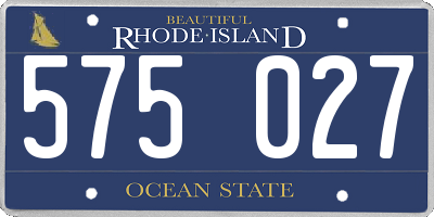 RI license plate 575027