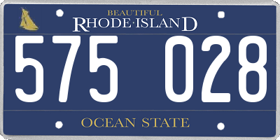 RI license plate 575028