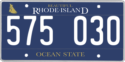 RI license plate 575030