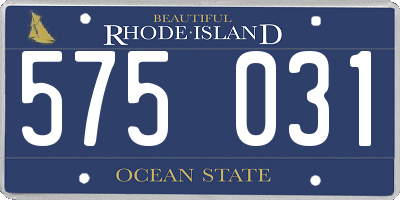 RI license plate 575031