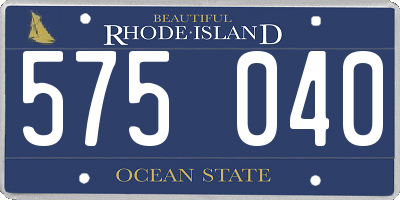 RI license plate 575040