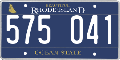 RI license plate 575041