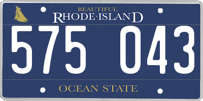 RI license plate 575043