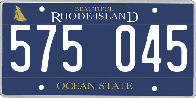 RI license plate 575045