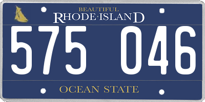 RI license plate 575046