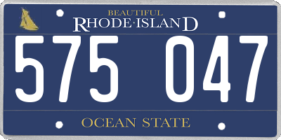 RI license plate 575047
