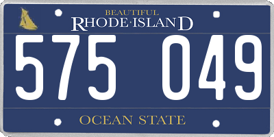 RI license plate 575049