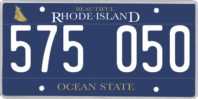RI license plate 575050