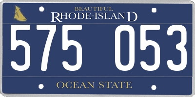 RI license plate 575053