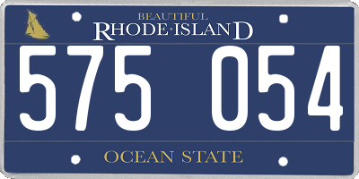 RI license plate 575054