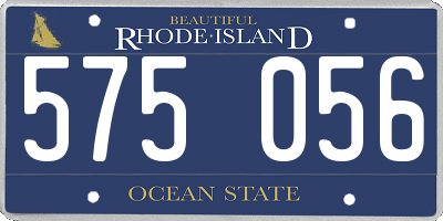 RI license plate 575056