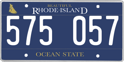 RI license plate 575057