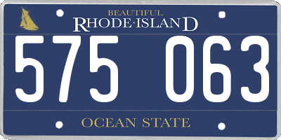 RI license plate 575063