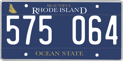 RI license plate 575064