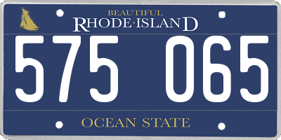 RI license plate 575065