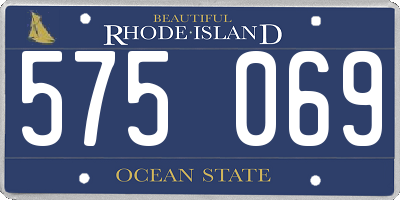 RI license plate 575069